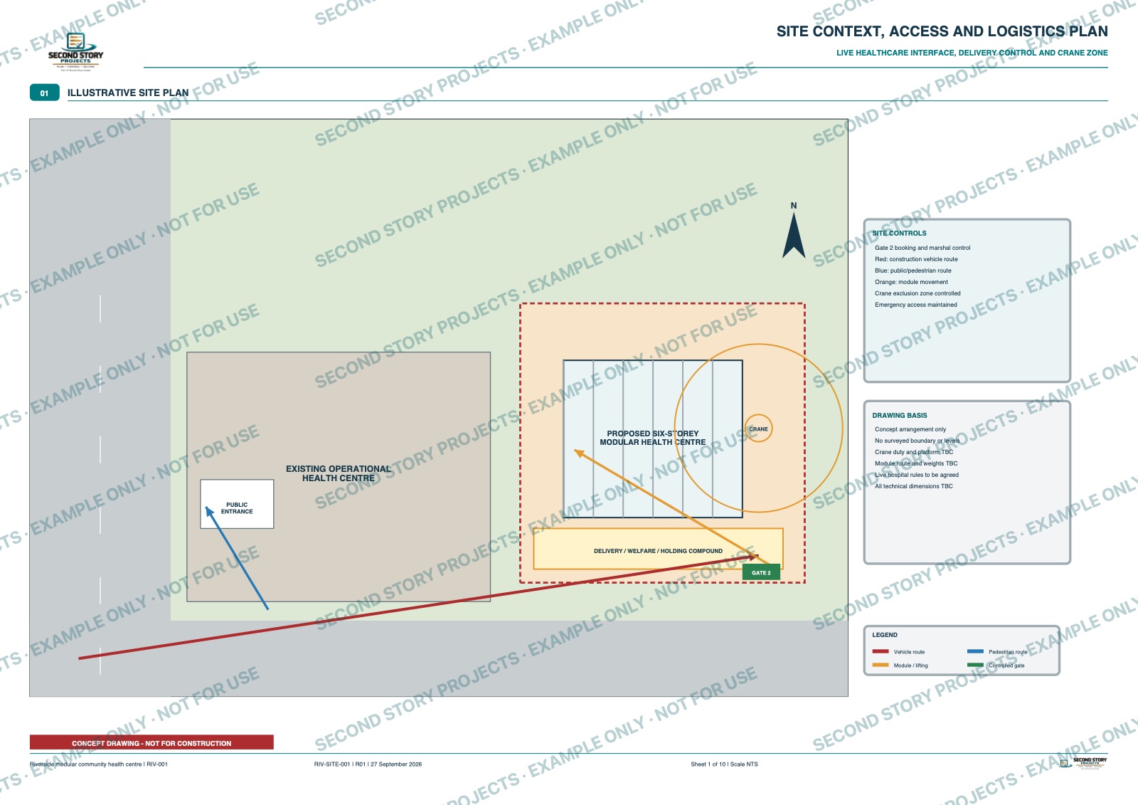 Site access and logistics — watermarked example