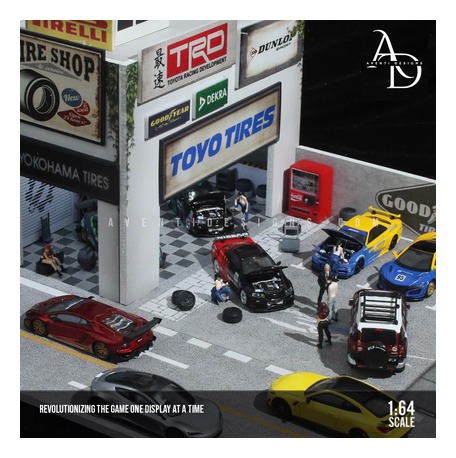 Aventi Vintage Auto Repair Shop LED diorama source-to-order base