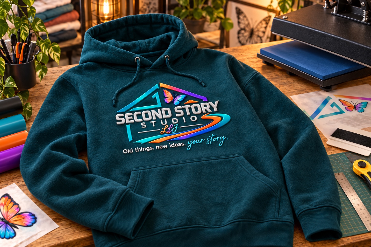 Second Story Studio presentation of Personalised hoodie